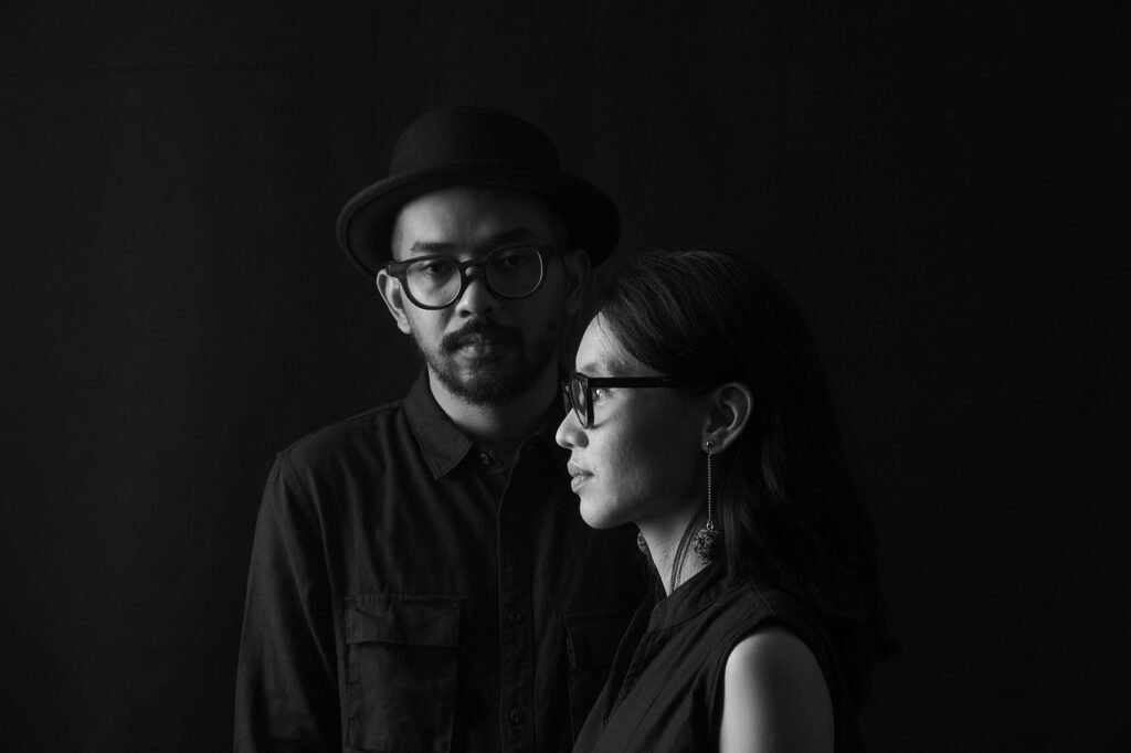 man, woman, portrait, couple, together, eyeglasses, couple portrait, people, studio photography, black and white, monochrome, couple, couple, couple, couple, couple, people, people, people
